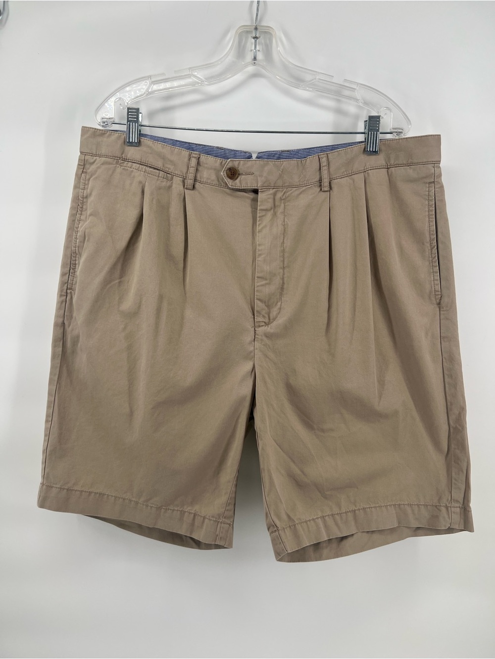 Daniel Cremieux Khaki Flat-Front Pleated Shorts